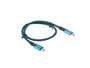 Lanberg CA-CMCM-45CU-0005-BK Cable USB-C Macho/Macho 0.5m USB4 Gen 2x2 40 Gbps PD 100W 8K 30Hz Negro/Azul