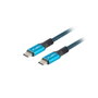 Lanberg Cable USB-C a USB-C USB4 Gen 2x2 0,5m 100W 40 Gbit/s Negro/Azul