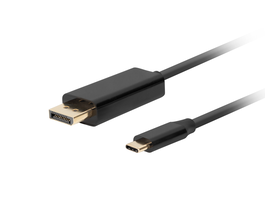 Lanberg Cable USB Tipo C a DisplayPort 4K 0,5 m Negro
