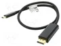 Lanberg Cable USB Tipo C a DisplayPort 4K 0,5 m Negro