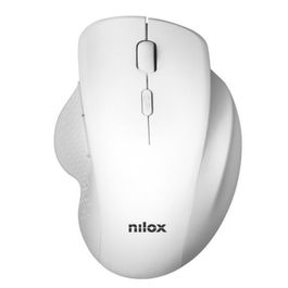 Nilox Ratón Inalámbrico Profesional 800-1200-3200 DPI Ergonómico Diestro Blanco