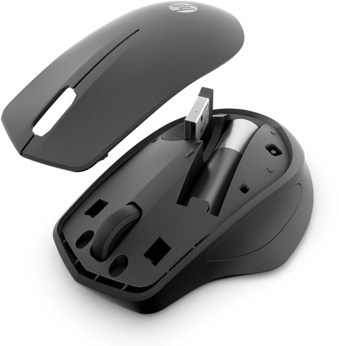 HP 280 Silent Ratón Inalámbrico Negro Láser para Oficina