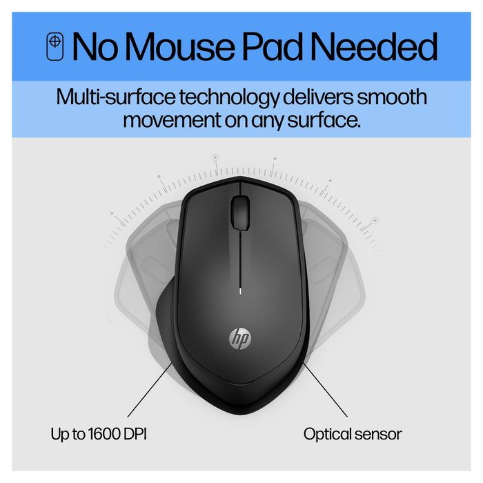 HP Ratón Inalámbrico Silent 280M Negro