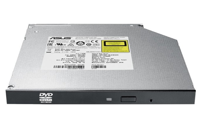Asus SDRW-08U1MT Grabadora de DVD Ultra-Slim Negra Asus SDRW-08U1MT Grabadora de DVD Ultra-Slim Negra