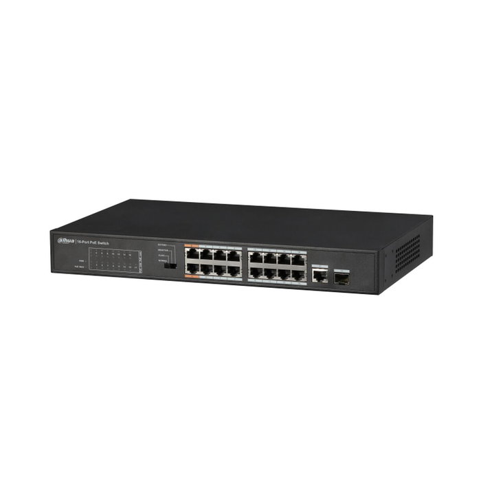 Dahua DH-PFS3117-16ET-135 Switch PoE 16 Puertos Fast Ethernet + 1 Puerto Gigabit