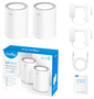 Cudy AX1800 Sistema de malla Wi-Fi 6 Doble banda 2,4 GHz / 5 GHz Blanco 2 unidades