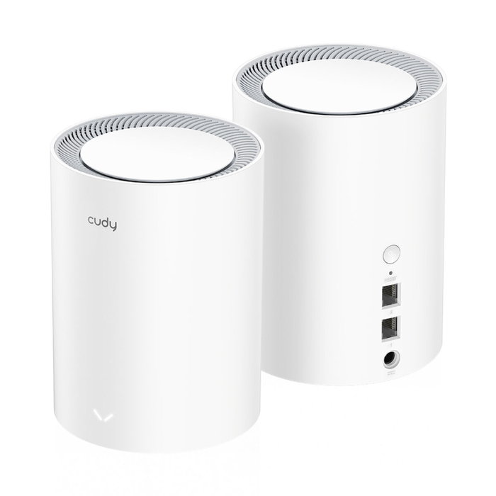 Cudy AX1800 Sistema de malla Wi-Fi 6 Doble Banda (2,4 GHz / 5 GHz) Blanco (2 unidades) Cudy AX1800 Sistema de malla Wi-Fi 6 Doble Banda (2,4 GHz / 5 GHz) Blanco (2 unidades)