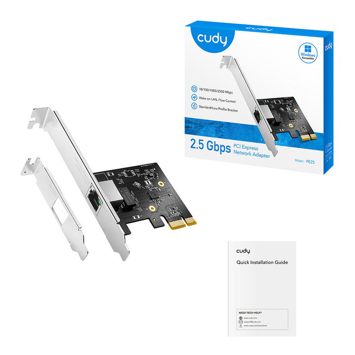 Cudy PE25 Adaptador de Red PCI Express 2.5G Ethernet Cudy PE25 Adaptador de Red PCI Express 2.5G Ethernet