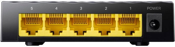 Cudy GS105D Switch de red no administrado de 5 puertos Gigabit Ethernet, Negro