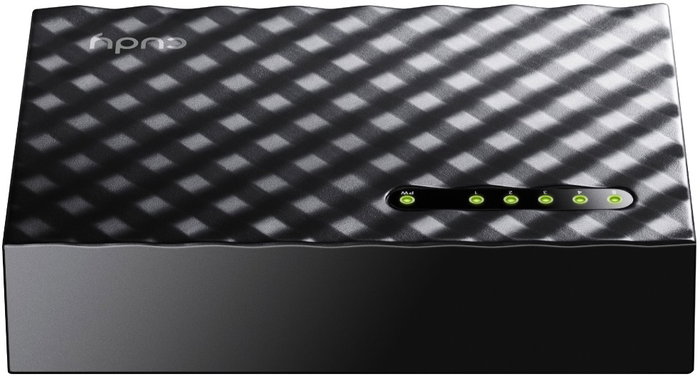 Cudy GS105D Switch de red no administrado de 5 puertos Gigabit Ethernet, Negro