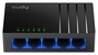 Cudy GS105D Switch de red no administrado de 5 puertos Gigabit Ethernet, Negro