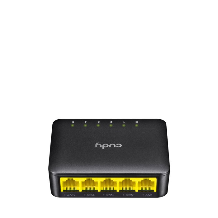 Cudy GS105D Switch de red no administrado de 5 puertos Gigabit Ethernet, Negro