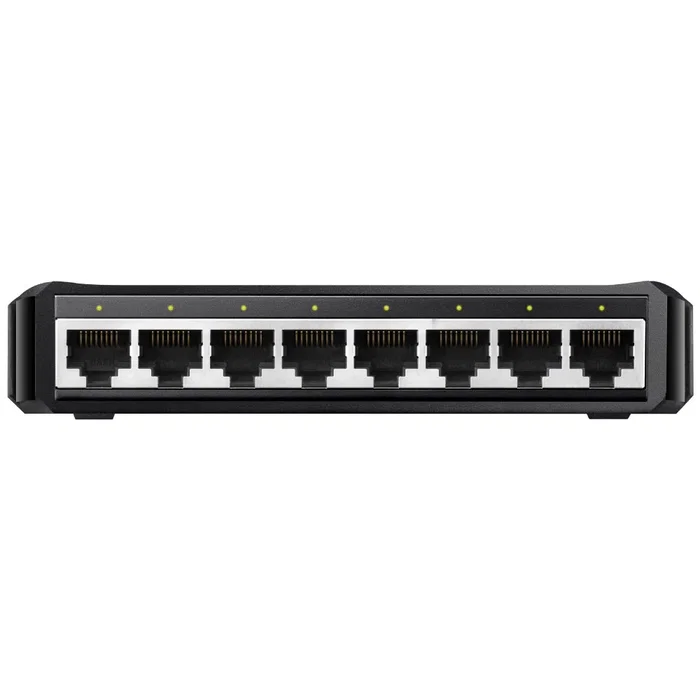 Cudy GS108D Switch Gigabit Desktop 8 Puertos Ethernet 10/100/1000 Mbps, Negro, Plug & Play, Full Duplex, 16 Gbps Capacidad