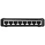 Cudy GS108D Switch Gigabit Desktop 8 Puertos Ethernet 10/100/1000 Mbps, Negro, Plug & Play, Full Duplex, 16 Gbps Capacidad