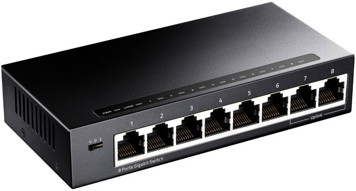 Cudy GS108 Switch de red de 8 puertos Gigabit Ethernet Negro