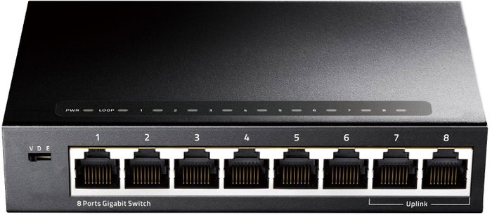 Cudy GS108 Switch de red de 8 puertos Gigabit Ethernet Negro