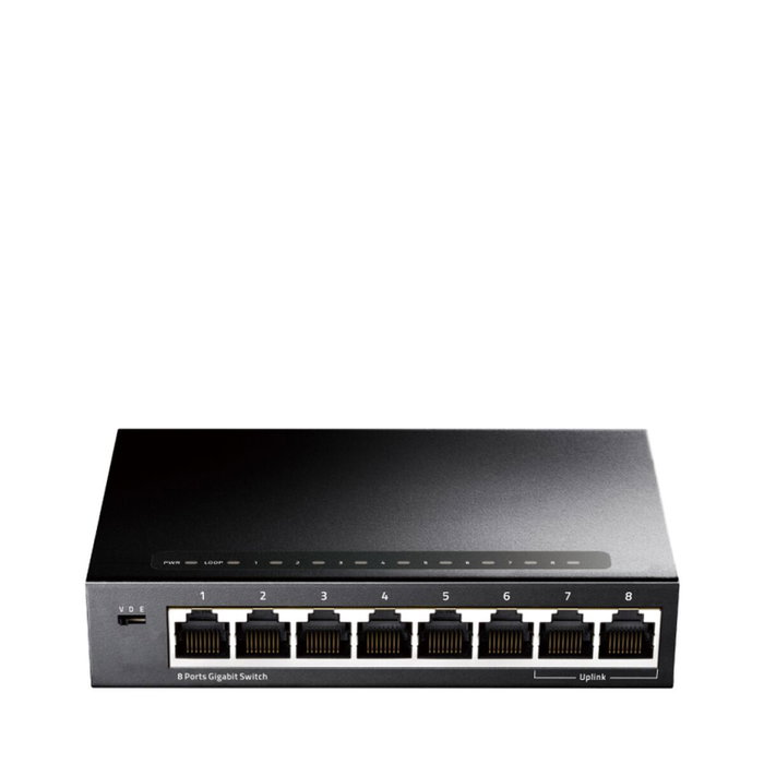 Cudy GS108 Switch de red de 8 puertos Gigabit Ethernet Negro