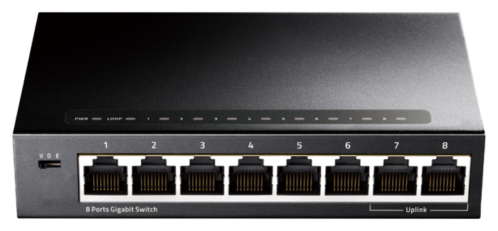 Cudy GS108 Switch Gigabit Ethernet 8 Puertos 10/100/1000 Negro 16 Gbps