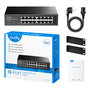 Cudy GS1016 RM Switch Gigabit Ethernet 16 Puertos Montaje en Rack Negro