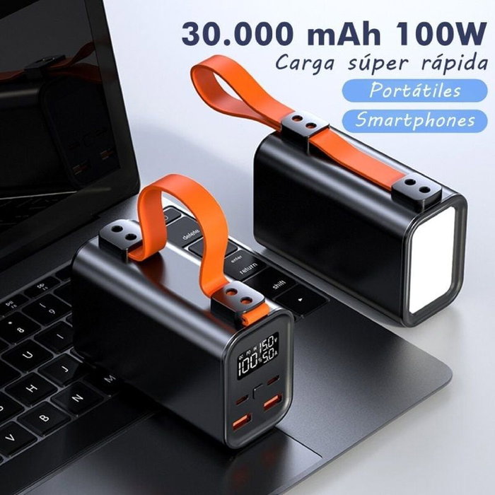 Leotec Powerbank 30000mAh 100W PD Negro