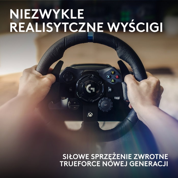 Logitech G923 Volante y Pedales con TrueForce para Xbox Series X|S, Xbox One y PC - Negro