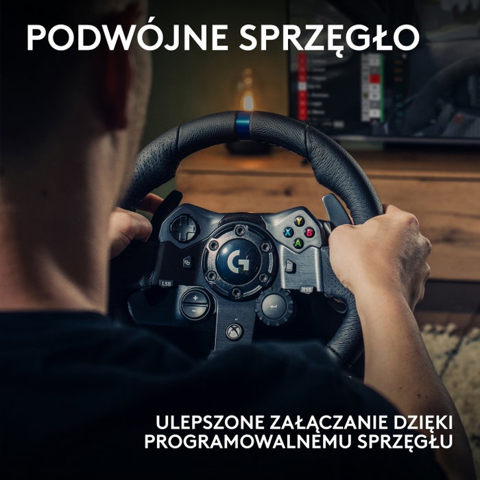 Logitech G923 Volante y Pedales con TrueForce para Xbox Series X|S, Xbox One y PC - Negro