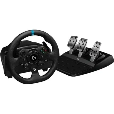 Logitech Volante y Pedales G923 Racing Force Feedback TrueForce para PS5, PS4, Xbox Series X|S, Xbox One, PC, 900° Giro, LED RPM, Embrague Programable, Aluminio Logitech Volante y Pedales G923 Racing Force Feedback TrueForce para PS5, PS4, Xbox Series X|S, Xbox One, PC, 900° Giro, LED RPM, Embrague Programable, Aluminio