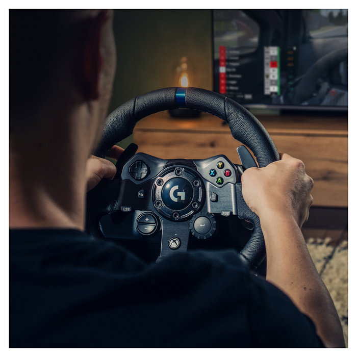 Logitech G923 Volante y Pedales con TrueForce para Xbox Series X|S, Xbox One y PC - Negro