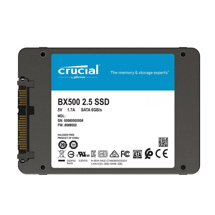 Crucial SSD BX500 500GB 2.5 pulgadas SATA III Crucial SSD BX500 500GB 2.5 pulgadas SATA III