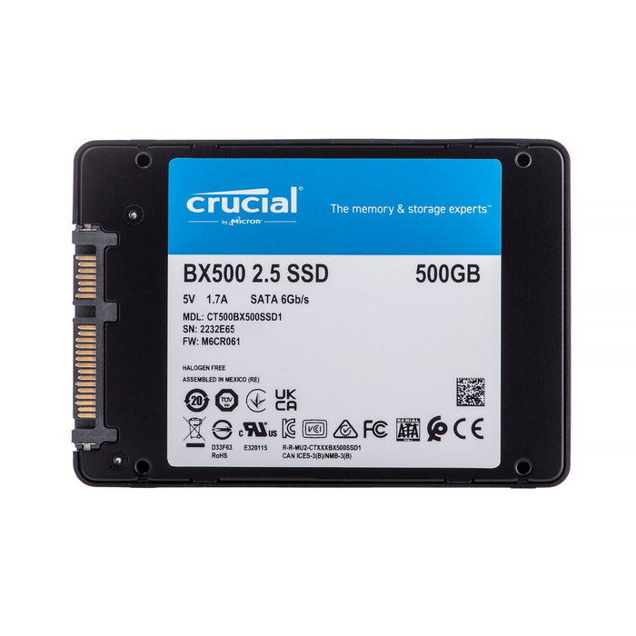 Crucial SSD BX500 500GB 2.5 pulgadas SATA III Crucial SSD BX500 500GB 2.5 pulgadas SATA III
