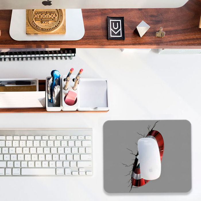 ERT GROUP Alfombrilla Ratón Capitán América Marvel Escritorio Cómoda Antideslizante 22x18x2cm