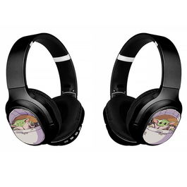 ERT GROUP Auriculares Inalambricos Baby Yoda Mandalorian Star Wars Bluetooth 5.0 Reproductor MP3 8 Horas Batería Certificados REACH ROHS CE