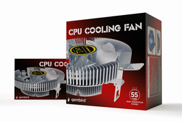 Gembird Ventilador de CPU 9cm 55W 4 pines Refrigeración PC