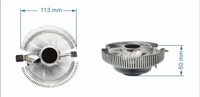 Gembird CPU-HURACAN-X40 Refrigerador de Aire para CPU Procesador, 9 cm, 55 W, LGA 775/115X/1200 y AMD, Transparente, Rodamiento Hidráulico
