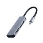 GEMBIRD UHB-CM-CRU3P1U2P2-01 Base para portátil y replicador de puertos USB 3.2 Gen 1 Plata