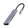 Gembird A-CM-COMBO5-02 Base para portátil y replicador de puertos USB Type-C Plata