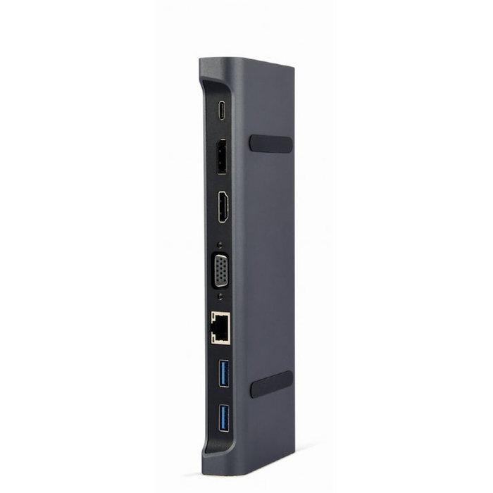 Gembird A-CM-COMBO9-02 Base para portátil y replicador de puertos USB 3.2 Gen 1 Type-C Gris