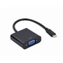 GEMBIRD Adaptador USB Tipo C a VGA Negro A-CM-VGAF-01