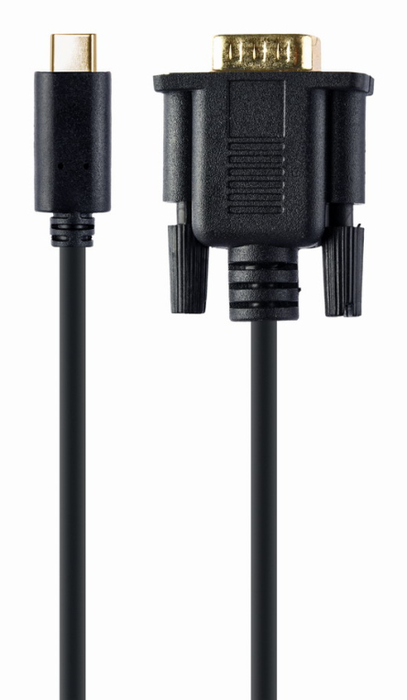 GEMBIRD Adaptador de Cable de Video A-CM-VGAM-01 USB C a VGA (D-Sub) Negro 2 metros