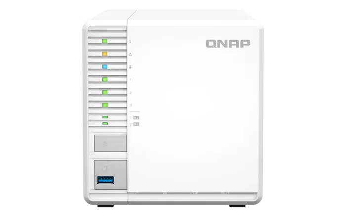 QNAP TS-364 NAS Torre de 3 Bahías con Procesador Intel Celeron N5095, 8 GB RAM DDR4, 0 TB, Puerto 2.5GbE, 2 Ranuras M.2 PCIe, Color Blanco