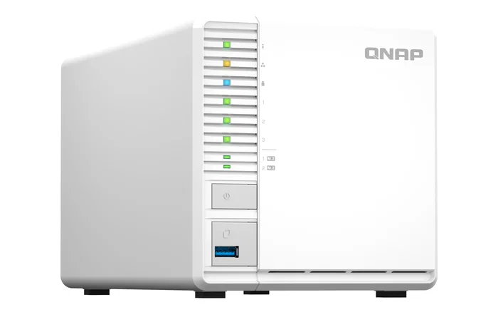 QNAP TS-364 NAS Torre de 3 Bahías con Procesador Intel Celeron N5095, 8 GB RAM DDR4, 0 TB, Puerto 2.5GbE, 2 Ranuras M.2 PCIe, Color Blanco