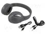 Gembird BTHS-01-SV Auriculares Inalámbricos y Alámbricos Plata