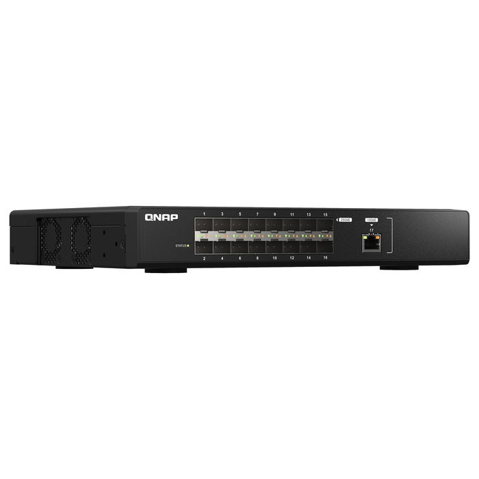 QNAP QSW-M5216-1T Switch de Rack Gestionado L2, 16 Puertos SFP28 25G, 820 Gbit/s, QoS, VLAN, Jumbo Frames