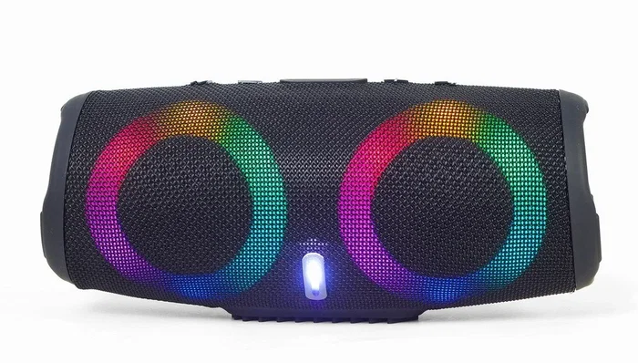 Gembird SPK-BT-LED-02 Altavoz Bluetooth Portátil con Luz LED 10 W Negro