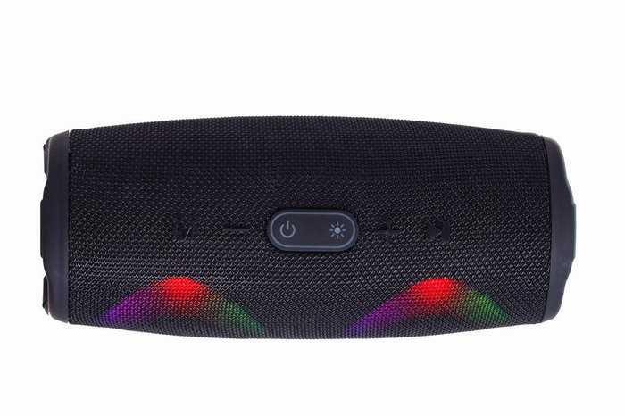 Gembird SPK-BT-LED-02 Altavoz Bluetooth Portátil con Luz LED 10 W Negro