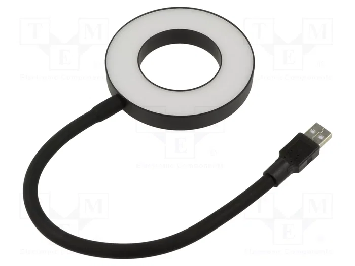 Gembird NL-LEDRING-01 Anillo de luz LED USB Negro, Blanco