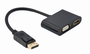 Gembird A-DPM-HDMIFVGAF-01 Adaptador DisplayPort macho a HDMI hembra y VGA hembra negro