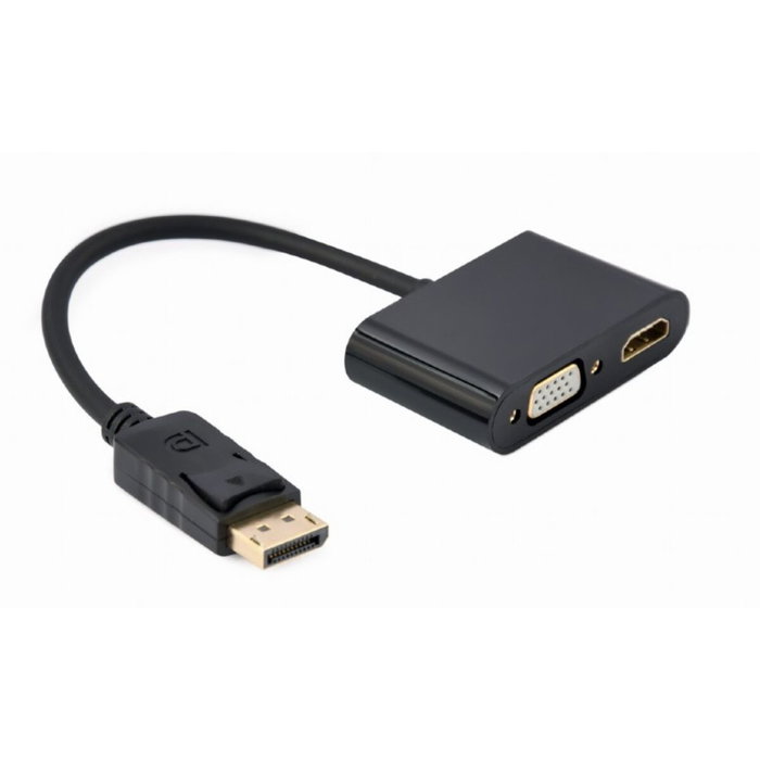 Gembird A-DPM-HDMIFVGAF-01 Adaptador DisplayPort macho a HDMI hembra y VGA hembra negro Gembird A-DPM-HDMIFVGAF-01 Adaptador DisplayPort macho a HDMI hembra y VGA hembra negro