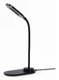 Gembird TA-WPC10-LED-01 - Cargador de Escritorio Inalámbrico Qi 10W para Smartphone, Negro, Compatible con iPhone 8+/Samsung Galaxy S21/S20/S10/Nota, Cable 1.5m