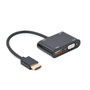 Gembird Adaptador HDMI Macho a HDMI Hembra + VGA Hembra con Audio Negro